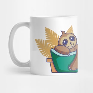 Sloth takes bath in the bathtub Mug